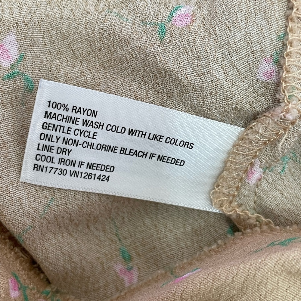 Wild Fable Tan Floral Pencil Skirt Sz XXS - Picture 6 of 7
